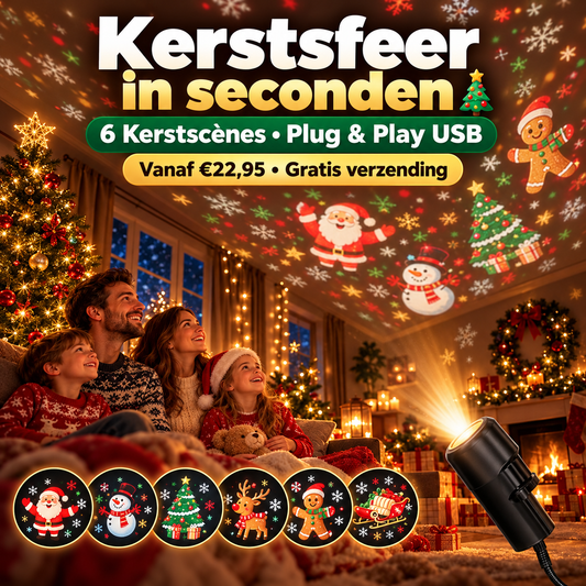 Hendrx® Kerstprojector – Kerstsfeer in seconden