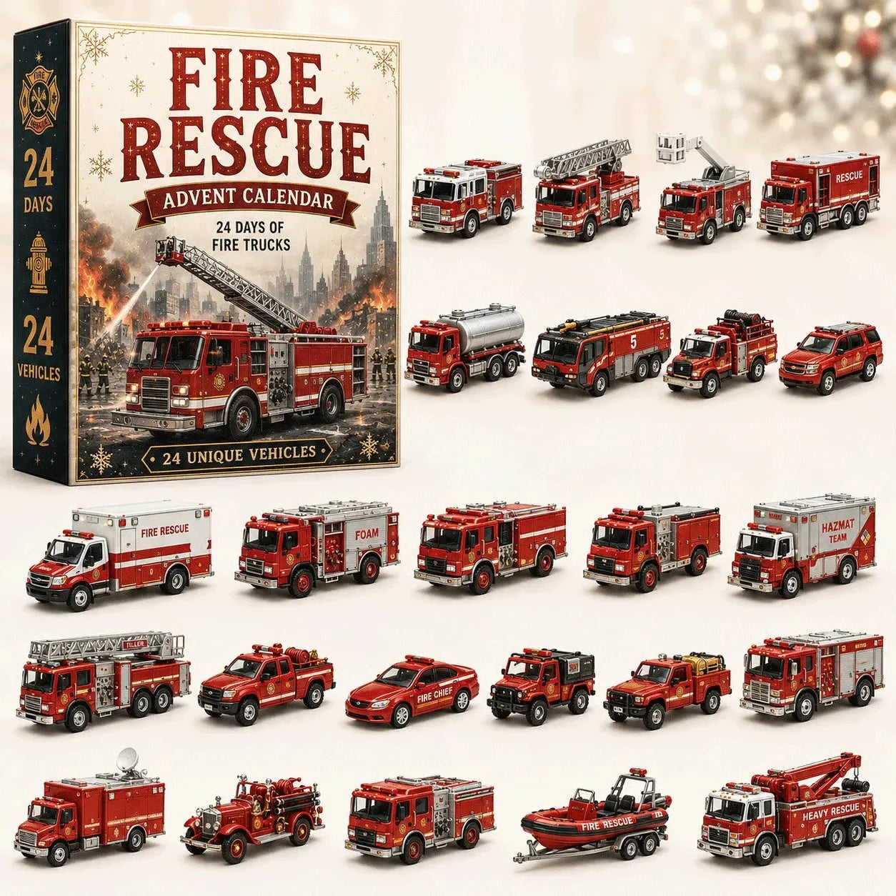 Kerst Adventskalender voor Kinderen | 24 Voertuigen