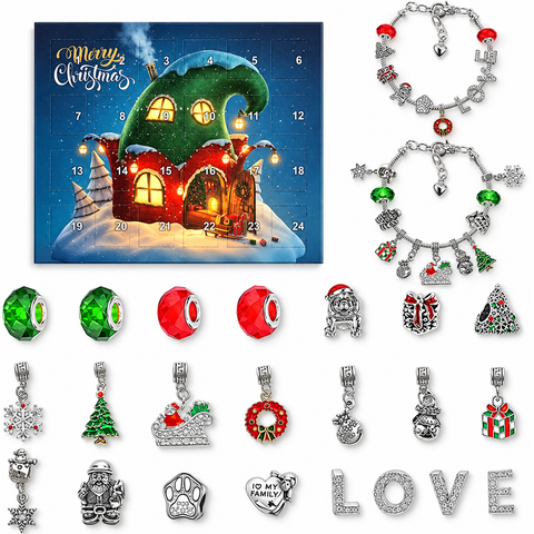 Kerst Sieraden Adventskalender met Armband & Bedels | Hendrx